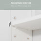 Kleankin White Wall Medicine Cabinet: Bathroom Mirror Storage with Double Doors & Adjustable Interior Shelf | The Comfy Couch Canada