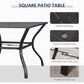 Outsunny Outdoor Dining Set 5-Piece with 4 Swivel Rocker Chairs and 37"x37" Table Brown Patio Furniture with Umbrella Hole | The Comfy Couch Canada