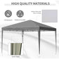 Outsunny 10 x 10ft Folding Pop Up Tent Outdoor Gazebo Canopy with Carrying Bag, Grey | The Comfy Couch Canada