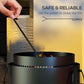 Outsunny Smokeless Fire Pit with Ash Catcher, Portable Wood Burning Firepit with Poker for Garden Camping Bonfire Party, Black | The Comfy Couch Canada