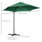 Outsunny Rotating Refuge: Offset Patio Umbrella 8.5FT with 360° Rotation, Cantilever Hanging Sun Shade Outdoor Shelter, Green Canopy | The Comfy Couch Canada