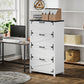 HOMCOM 4 Drawer Filing Cabinet, Farmhouse Office Storage Cabinet with Adjustable Hanging Bars for Letter, A4, Legal Size, White | The Comfy Couch Canada