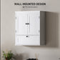 HOMCOM Medicine Cabinet with Adjustable Shelf, Bathroom Wall Cabinet Bathroom Cabinet with Recessed Panels, White | The Comfy Couch Canada