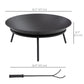 Outsunny Fire Pit with Poker, Garden Fire Brazier Patio Heater Log Wood Burner for Outdoor Camping Bonfire, Black | The Comfy Couch Canada
