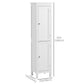 kleankin Tall Bathroom Storage Tower: Freestanding Cabinet with Adjustable Shelves & Cupboards, Pure White | The Comfy Couch Canada