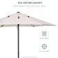 Outsunny 6.6FT Patio Umbrella, Outdoor Parasol with 6 Solid Ribs, Cream White | The Comfy Couch Canada