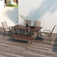 Outsunny Set of 4 Outdoor Dining Chairs, Heavy Duty Stackable Patio Dining Set with Armrests for Balcony Garden, Grey | The Comfy Couch Canada