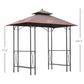 Outsunny BBQ Gazebo Tent 8x5ft Outdoor Grill Canopy Garden Sun Shade with Shelf | The Comfy Couch Canada