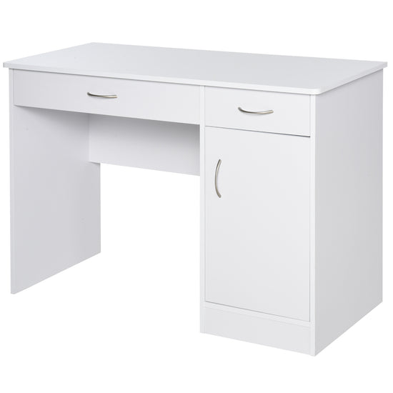 HOMCOM White Writing Desk with Drawers & Locker for Home Office Study Workstation Table | The Comfy Couch Canada