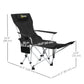 Outsunny Set of 2 Reclining Camping Chair with Foot Rest, Folding Camping Chair w/ Headrest, Cup Holder, Storage Bag, Black | The Comfy Couch Canada