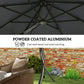 Outsunny 11FT Patio Umbrella, Cantilever Umbrella with 8 Ribs, 360å¡ Rotation, Easy Adjustment for Garden, Deck, UPF 50+, Grey | The Comfy Couch Canada
