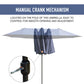 Outsunny Twin Canopy Patio Umbrella: 15ft Blue Outdoor Sunshade with Steel Table & Lift Crank | The Comfy Couch Canada