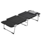 Outsunny Folding Camping Cot Sleeping Bed for Adults Office Outdoor Hiking Portable Black | The Comfy Couch Canada