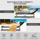Outsunny 2PCS Adjustable Outdoor Lounge Chair, Garden Folding Chaise Lounge w/ Reading Hole Reclining Tanning Chair Seat, Folding Camping Beach Lounging Bed with Head Support Black | The Comfy Couch Canada