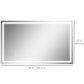 HOMCOM 39" x 24" Bathroom Mirror with LED Lights, Wall Mounted Vanity Mirror with Anti-Fog Pad and Touch Button, Clear | The Comfy Couch Canada