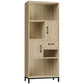 HOMCOM Wooden Elegance: 59" Freestanding Bookcase with Cabinets, Drawer, Open Shelves, Display Shelf for Home Office Organizer | The Comfy Couch Canada