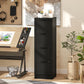 HOMCOM 4 Drawer Filing Cabinet with Lock, Office Storage Cabinet with Adjustable Hanging Bars for A4 Letter Size Files, Black | The Comfy Couch Canada