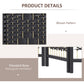 HOMCOM Contemporary Wave Design Room Separator: 3-Panel Folding Privacy Divider for Home/Office Use, Sleek Black Finish | The Comfy Couch Canada