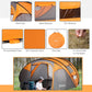 Outsunny 5-Person Pop Up Camping Tent, Easy Setup, Orange, with Doors, Windows, Carry Bag | The Comfy Couch Canada