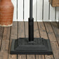 Outsunny 26 lb Heavy Duty Square Resin Patio Umbrella Base for Outdoor Garden Backyard Black | The Comfy Couch Canada