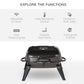 Outsunny 23" Portable Tabletop Steel Charcoal Grill Outdoor BBQ Camping Picnic Cooker Barbecue Smoker w.Air Vent Black | The Comfy Couch Canada