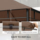 Outsunny Gazebo Canopy Replacement 9.84 x 9.84ft UV Protected Top Sun Shade Coffee.