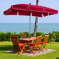 Outsunny 7x4ft Rectangle Patio Umbrella Aluminum Tilt Adjustable Garden Parasol UV Protection Sun Shade Outdoor Canopy Red | The Comfy Couch Canada