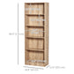 HOMCOM 5-Tier Bookcase: Adjustable Shelves Display Unit for Living Room/Office, Natural Wood | The Comfy Couch Canada