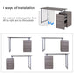 HOMCOM 47" Computer Desk: Multi-Use Reversible File Drawers, Metal Frame for Home Office Furniture | The Comfy Couch Canada