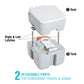 HOMCOM kleankin Portable Camping Toilet Flushable Travel Tank with Level Indicator Easy Clean 5.3 Gallon 20L | The Comfy Couch Canada