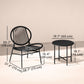 Outsunny Rattan Bistro Set, 3 Pieces Wicker Patio Furniture Set, Acapulco Chairs and Steel Table for Porch, Balcony, Black | The Comfy Couch Canada
