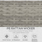 Outsunny 6PC Rattan Patio Dining Set Outdoor Furniture PE Wicker Sofa Chairs Table Garden Grey | The Comfy Couch Canada