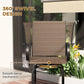 Outsunny Outdoor Bar Height Chairs Set of 2 360å¡ Swivel Bar Stools 26.8" x 29.5" x 48.4" Patio Furniture Brown | The Comfy Couch Canada