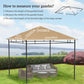 Outsunny Gazebo Canopy Replacement 9.84 x 9.84ft UV Protected Top Sun Shade Coffee.