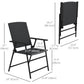 Outsunny 2PC Outdoor Wicker Dining Chairs Steel Frame Patio Furniture Black | The Comfy Couch Canada