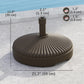 Outsunny Round Patio Umbrella Base Parasol Holder Outdoor Umbrella Stand, Filled Up to 62lbs with Stand or 51lbs with Water for Garden, Poolside, Brown | The Comfy Couch Canada