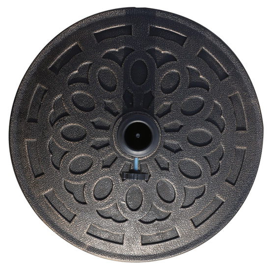 Outsunny Patio Umbrella Base 31 lb Heavy Duty Round Market Umbrella Holder Outdoor Garden Backyard Bronze | The Comfy Couch Canada
