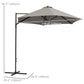 Outsunny 8.5FT Outdoor Cantilever Roma Parasol with 360å¡ Rotation and Cross Base, Offset Patio Umbrella for Garden, Light Grey | The Comfy Couch Canada