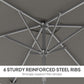 Outsunny 6.5x9.6ft Rectangle Aluminum Tilt Patio Umbrella, Garden Market Parasol, Outdoor Sunshade Canopy with Crank, Light Grey | The Comfy Couch Canada
