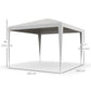 Outsunny 10x10ft Party Tent Portable Gazebo, Folding Garden Canopy Event Shelter Outdoor Sunshade White | The Comfy Couch Canada