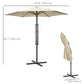 Outsunny 10ft Cantilever Patio Umbrella Offset Parasol with Crank Handle, Cross Base for Garden, Deck, Cream White | The Comfy Couch Canada