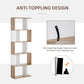 HOMCOM 5-Tier Modern Bookcase Display Shelf Storage Room Divider for Living Room Home Office White | The Comfy Couch Canada