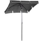 Outsunny 7x4ft Rectangle Patio Umbrella: Aluminum Tilt UV Protection Sun Shade for Outdoor, Grey | The Comfy Couch Canada