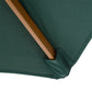 Outsunny Wood Patio Umbrella: 8FT Round Market Garden Parasol with Bamboo Ribs & Top Vent, Dark Green | The Comfy Couch Canada