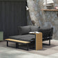 Outsunny 3 Pieces Aluminum Corner Patio Furniture Set Sectional Outdoor Sofa Set with 2 Loveseats Wood-Plastic Coffee Table Grey | The Comfy Couch Canada