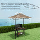 Outsunny BBQ Gazebo Canopy Replacement Roof, 5&