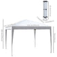 Outsunny Folding Pop Up Tent 10x10ft Outdoor Gazebo Canopy White w Carrying Bag | The Comfy Couch Canada
