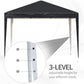 Outsunny 10 x 10ft Folding Pop Up Tent Outdoor Gazebo Canopy with Carrying Bag, Black | The Comfy Couch Canada