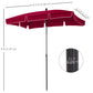 Outsunny 7x4ft Rectangle Patio Umbrella Aluminum Tilt Adjustable Garden Parasol UV Protection Sun Shade Outdoor Canopy Red | The Comfy Couch Canada