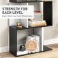 HOMCOM 5-Tier Modern Bookcase Display Shelf Storage Room Divider for Living Room Home Office Black | The Comfy Couch Canada